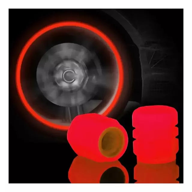 JettaLuminous™ - Tapas Fluorescentes para Válvulas de Llantas de Auto, Moto y Bicicleta