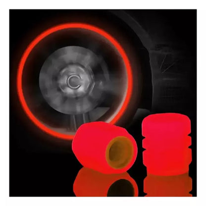 JettaLuminous™ - Tapas Fluorescentes para Válvulas de Llantas de Auto, Moto y Bicicleta