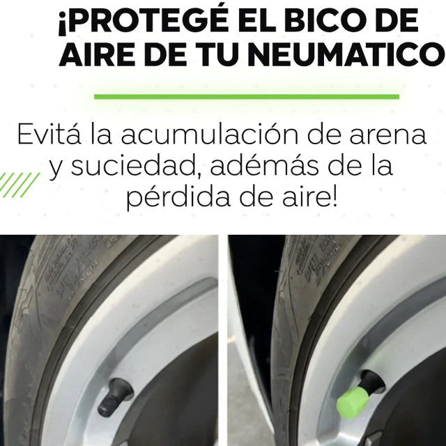 JettaLuminous™ - Tapas Fluorescentes para Válvulas de Llantas de Auto, Moto y Bicicleta