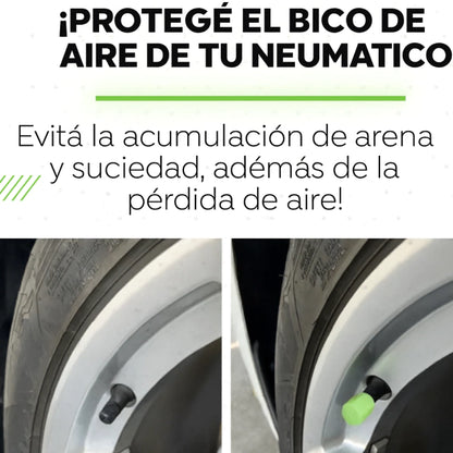 JettaLuminous™ - Tapas Fluorescentes para Válvulas de Llantas de Auto, Moto y Bicicleta