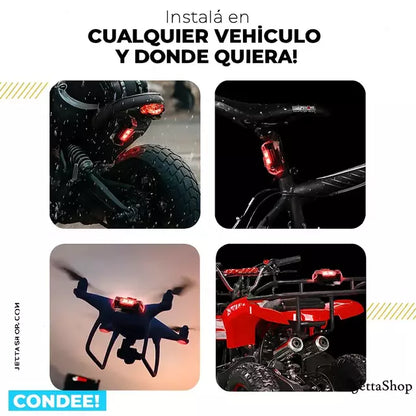 Jetta MiniLed™ - Luces LED Anticolisión para Coche, Moto y Bicicleta | Paga 2 y Lleva 4